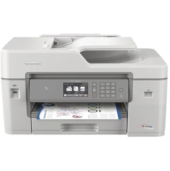 Brother MFC-J6545DW printer with compatible ink cartridges