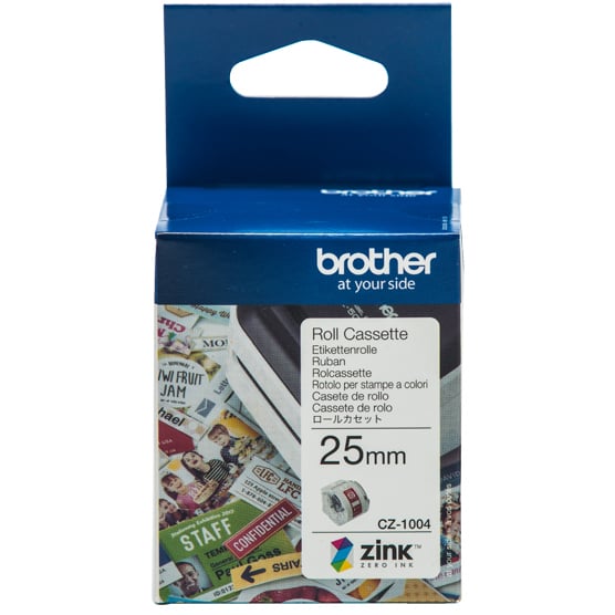 Brother CZ-1004 - 25mm x 5m - Continuous - Colour Label Roll Cassette