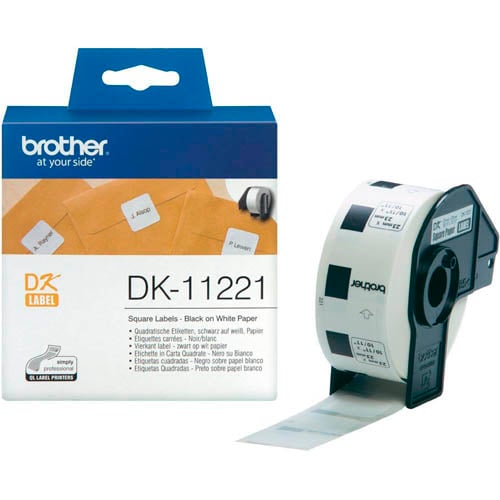 Brother DK-11221 - 23mm x 23mm - 1000 Labels per Roll - White Paper Label