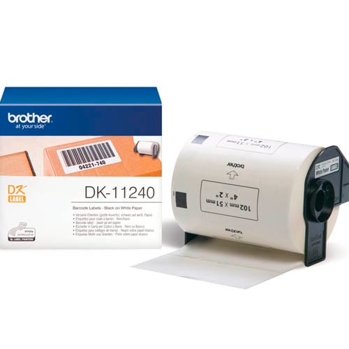 Brother DK-11240 - 102mm x 51mm - 600 Labels per Roll - White Paper Label