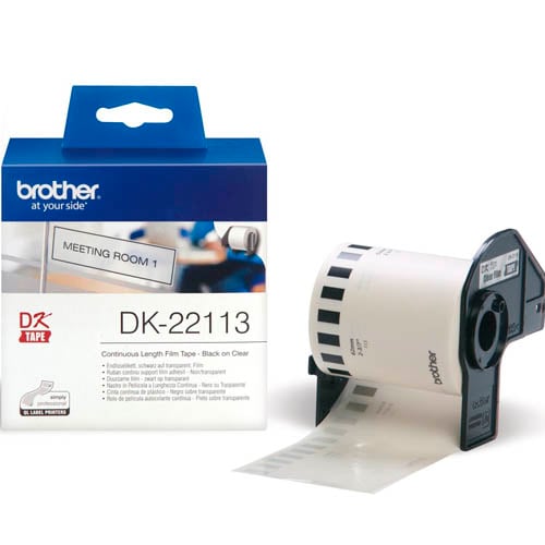 Brother DK-22113 - 62mm x 15.24m - Continuous Length - Clear Film Tape