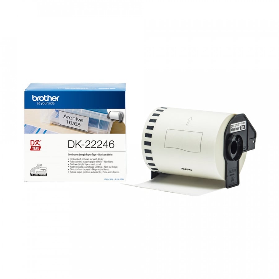 Brother DK-22246 - 103mm x 30.48m - Continuous Length - White Paper Tape