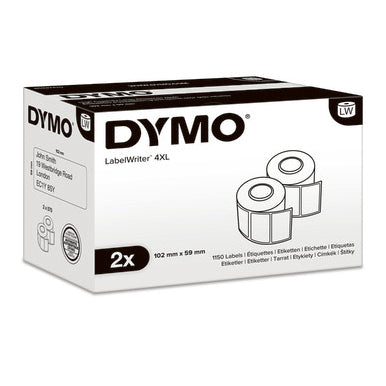 Dymo S0947420 S0947420 Small Shipping Label - 59mm x 102mm - 2 Rolls of 575 Labels/Roll