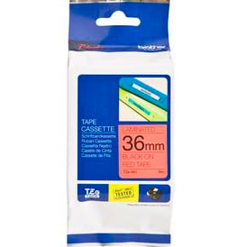 Brother P-Touch TZe-461 36mm Black on Red Laminated Tape