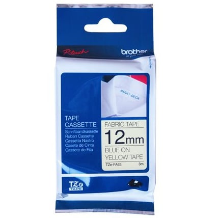Brother P-Touch TZe-FA53 12mm Blue on Blue Fabric Tape Non Laminated Tape