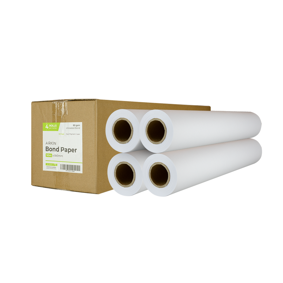 BOND PAPER 80GSM - 841MM X 50M 4 ROLLS/CTN - 179137