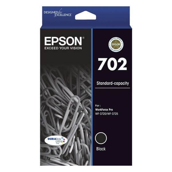 EPSON 702 BLACK INK DURABRITE WF-3720 WF-3725 - C13T344192