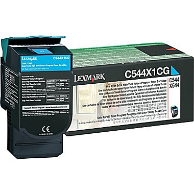 LEXMARK CYAN TONER YIELD 4000 PAGES FOR C544 X544 - C544X1CG