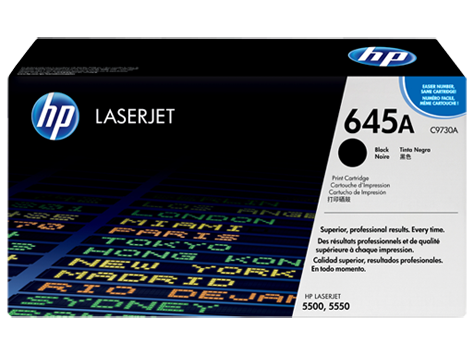 HP 645A BLACK TONER 13000 PAGE YIELD FOR CLJ 5500 5550 - C9730A