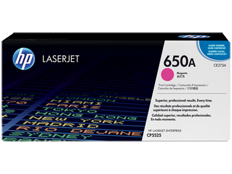 HP 650A MAGENTA TONER 15000 PAGE YIELD FOR CLJ CP5520 - CE273A