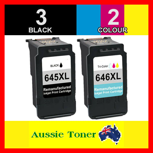 5 Pack (3BK,2C) Compatible Ink Cartridge for Canon PG-645XL CL-646XL PG645XL CL646XL for Canon MG2460 MG2560 MG2960 MG2965 MG3060 MX496 TR4560 TR4660 TR4665 TS3160 TS3165 TS3166 TS3360 TS3365 TS3460 TS3465