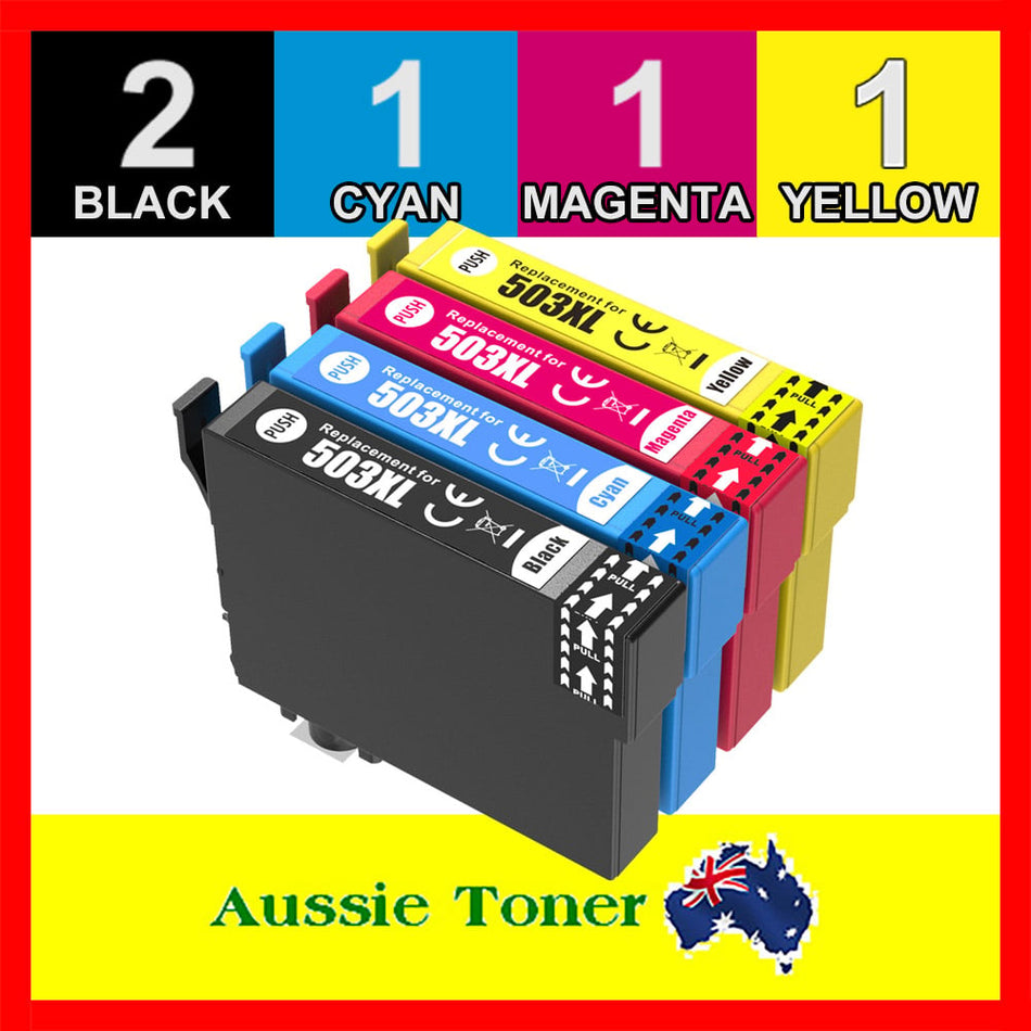 5 Pack (2BK,1C,1M,1Y) Compatible Ink Cartridge for Epson 503XL C13T09R192 C13T09R292 C13T09R392 C13T09R492 for Epson Expression Home XP-5200 WF-2960