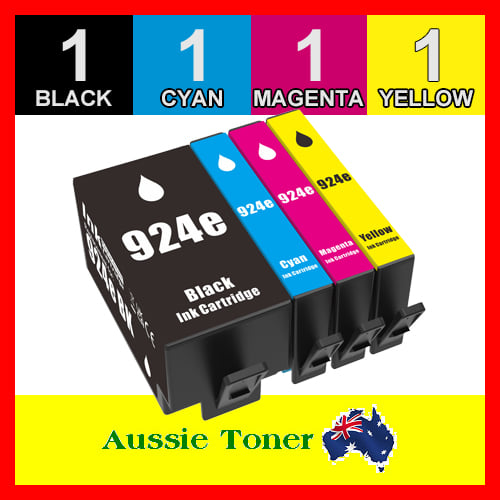 4 Pack Compatible Ink (1BK,1C,1M,1Y) for HP 924e 4K0V7NA 4K0V8NA 4K0V9NA 4K0V0NA for HP Officejet Pro 8120 8130