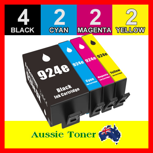 10 Pack Compatible Ink (4BK,2C,2M,2Y) for HP 924e 4K0V0NA 4K0V7NA 4K0V8NA 4K0V9NA for HP Officejet Pro 8120 8130