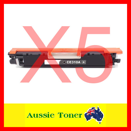 5-Pack Black Compatible Toner for HP CE310A 126A for HP CP1025 CP1025nw Pro 100 color M175a Pro 100 color M175nw Pro 200 color M275nw