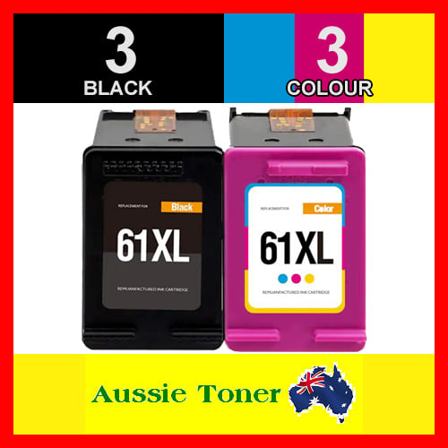 6 Pack (3BK,3C) Compatible Ink Cartridge for HP 61XL CH563WA CH564WA for HP Deskjet 1000-J110a 1000-J110c 1000-J110d 1000-J110e 1010 1050-J110d 1050-J410a 1050-J410b 1050-J410c 1500 1510 2000 2000-J210a 2000-J210b 2000-J210c 2050 2050-J510a 2510 2540 3..