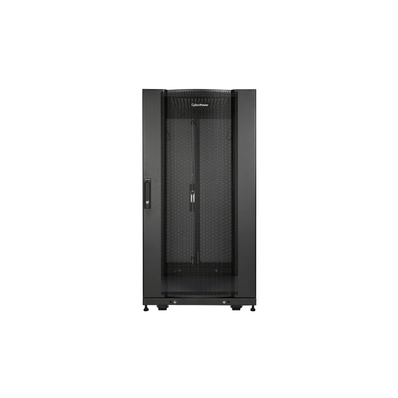 CyberPower 24U Heavy-Duty Rack Enclosure with Hex Perforated Door and 1300kg Capacity