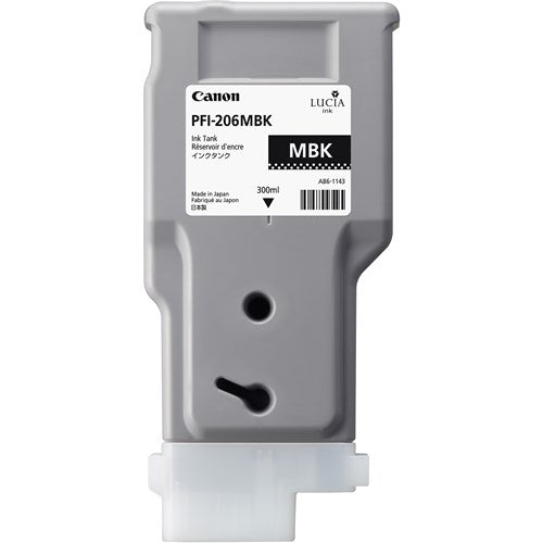 PFI-206MBK LUCIA EX MATTE BLAC K INK FOR IPF6400 6450 - 300M - PFI-206MBK