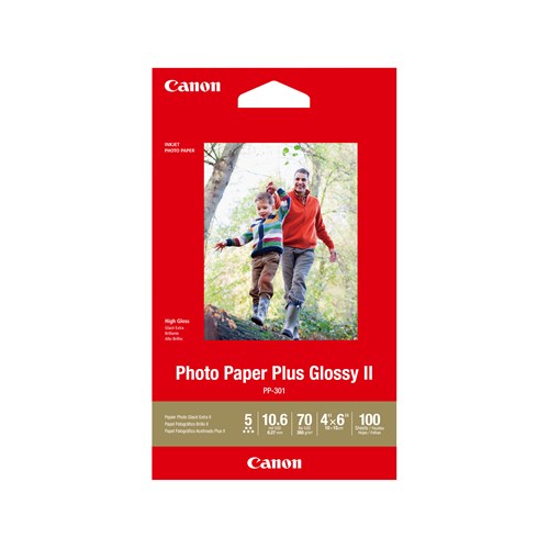 CANON PP3014X6-100 100 SHTS 260 GSM PHOTO PAPER PLUS GLOSSY II - PP3014x6-100