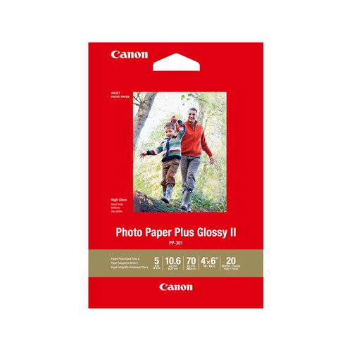 CANON PP3014X6-20 20 SHTS 260 GSM PHOTO PAPER PLUS GLOSSY II - PP3014x6-20