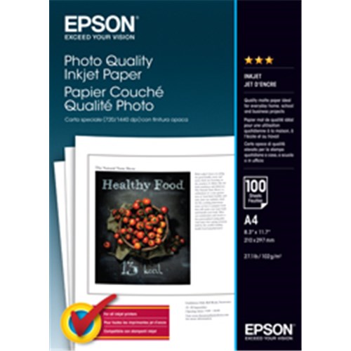 PHOTO QUALITY A4 INKJET PAPER 100 SHEETS REPLACES S041061 - C13S041061