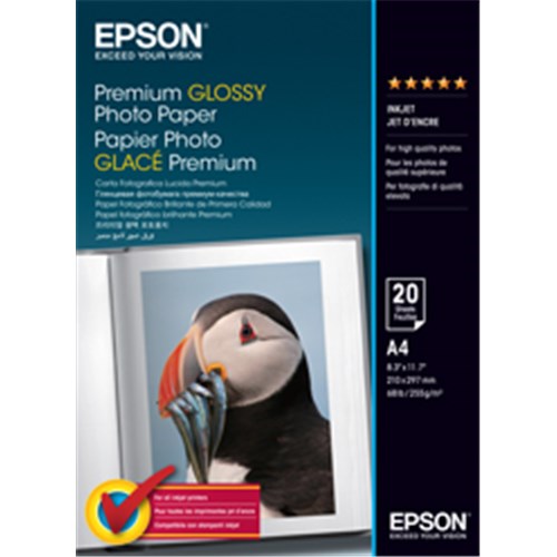 PREMIUM GLOSSY PHOTO PAPER A4 20 SHEET - C13S041287