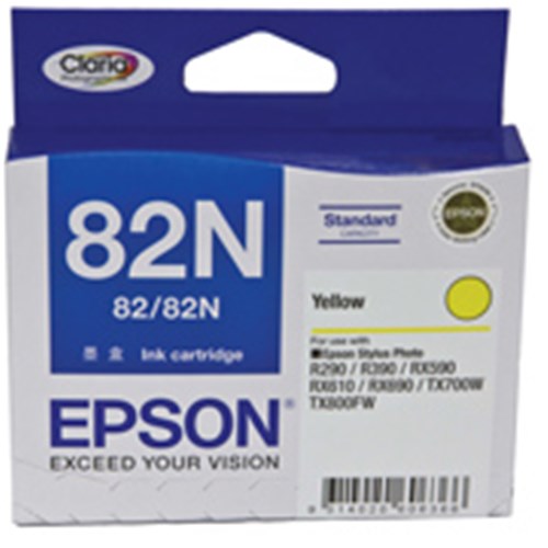 YELLOW INK 82/82N STD YIELD STYLUS PHOTO R290 R390 RX590 RX610RX690 TX700W TX800FW - C13T112492