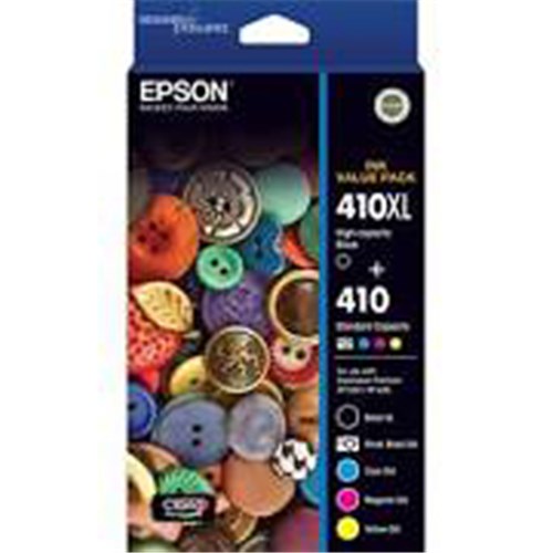 EPSON 410XL BLACK STD CLRS PB C M Y X 5 INK VALUE PACK XP-530 XP-630 - C13T339792