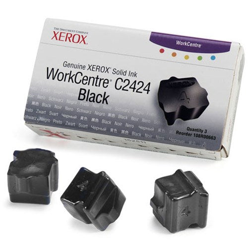 C2424 BLACK COLORSTIX 3PK - 108R00663
