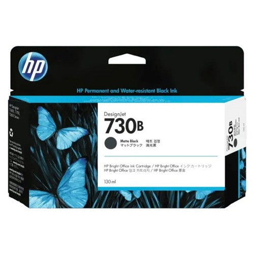 HP 730B 130-ML MATTE BLACK DESIGNJET INK CARTRIDGE REPLACEMENT FOR P2V65A - 3ED45A