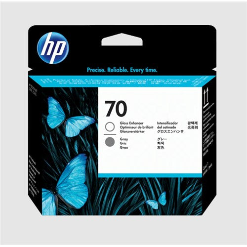 HP 70 GLOSS ENHANCER AND GREY PRINTHEAD - C9410A
