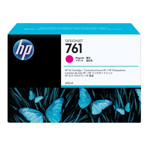 HP 761 MAGENTA 400 ML INK CART FOR DESIGNJET T7100 - CM993A