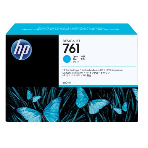 HP 761 CYAN 400 ML INK CART FOR DESIGNJET T7100 - CM994A