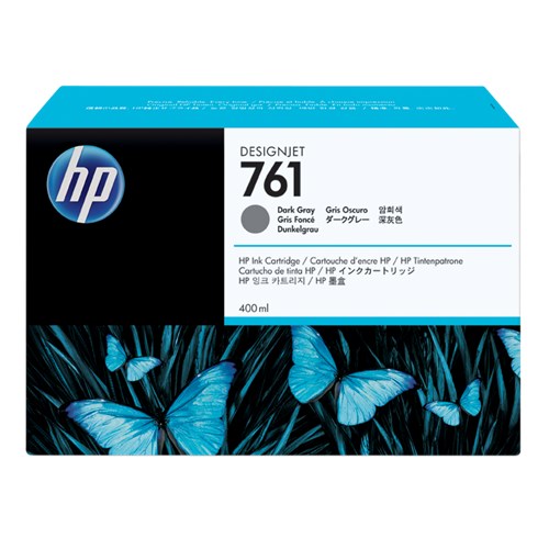HP 761 DARK GREY 400 ML INK CART FOR DESIGNJET T7100 - CM996A