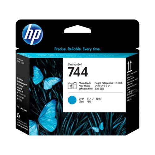 HP 744 PHOTO BLACK AND CYAN DESIGNJET PRINTHEAD - F9J86A