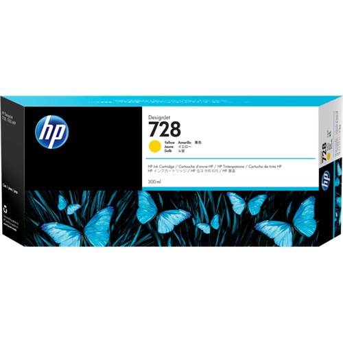 HP 728 300-ml YELLOW DESIGN JET INK CARTRIDGE - F9K15A