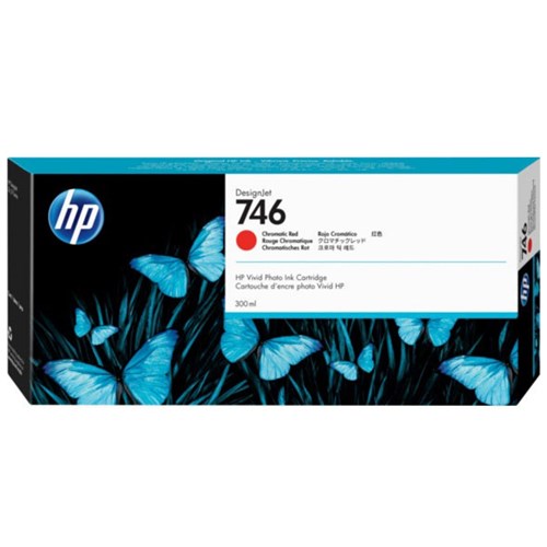 HP 746 300-ML CHROMATIC RED DESIGNJET INK CARTRIDGE - P2V81A