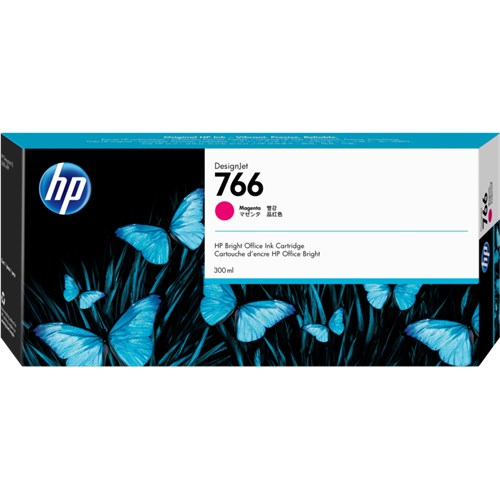 HP 766 300ML MAGENTA DESIGNJET INK CARTRIDGE FOR XL 3600 - P2V90A