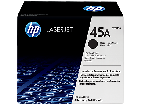 HP 45A BLACK TONER 18000 PAGE YIELD FOR LJ 4345 MFP - Q5945A