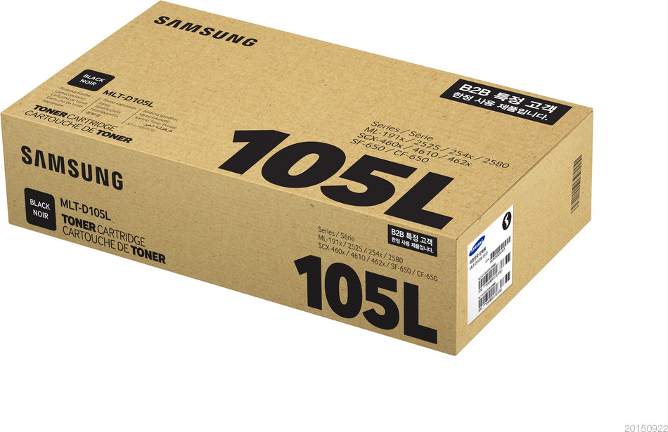 BLACK TONER 2500 PAGE YIELD SCX-4623F ML2850N ML-254X MLT-D105L - SU768A