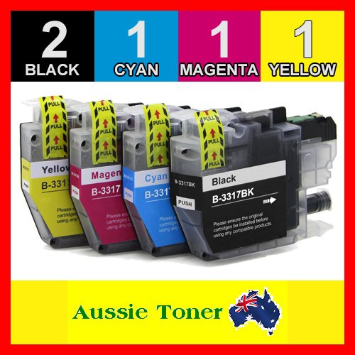 5 Pack LC-3317 LC3317 Compatible Ink (2BK,1C,1M,1Y) for Brother MFCJ5330DW MFCJ5730DW MFCJ6530DW MFCJ6730DW MFCJ6930DW