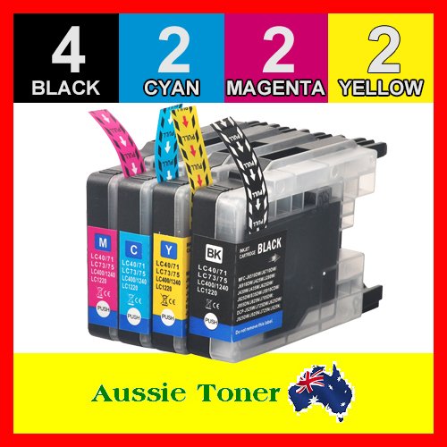 10 Pack LC-73 LC73 Compatible Ink (4BK,2C,2M,2Y) for Brother DCP J525DW J525W J725DW J925DW MFC J430W J432W J5910DW J625DW J6510DW J6710DW J6910DW J825DW