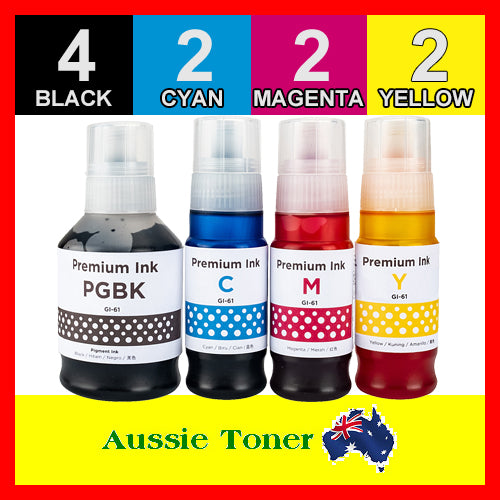 10 Pack GI-61 GI61 Compatible Ink (4BK,2C,2M,2Y) for Canon G3620 G3660
