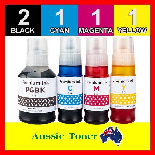 5 Pack GI-61 GI61 Compatible Ink (2BK,1C,1M,1Y) for Canon G3620 G3660
