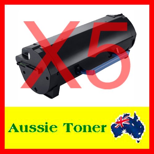 5 Pack Compatible Toner Cartridge (8,500 Pages) for Dell B2360d B2360dn B3460dn B3465dnf