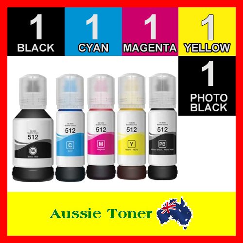 5 Pack T512 Compatible Ink (1BK,1PBK,1C,1M,1Y) for Epson Expression Premium ET-7700 Expression Premium ET-7750