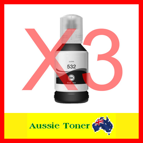 Aussie Ink 3 Pack T532 Compatible Ink for Epson EcoTank ET-M1100 ET-M1120 ET-M117 ...