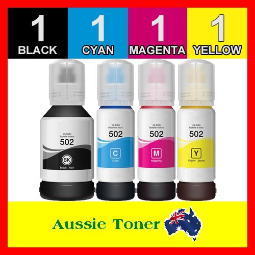 4 Pack T502 Compatible Ink (1BK,1C,1M,1Y) for Epson Expression ET-2700 ET-2750 ET-3700 ET-3750 Workforce ET-4750