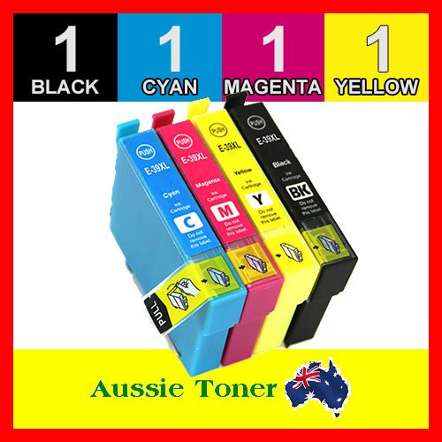 4 Pack 39XL Compatible Ink (1BK,1C,1M,1Y) for Epson Expression Home XP-2105 Expression Home XP-4105