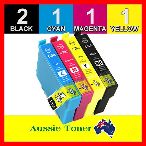 5 Pack 39XL Compatible Ink (2BK,1C,1M,1Y) for Epson Expression Home XP-2105 Expression Home XP-4105
